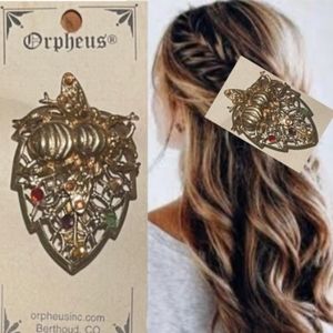 Hair Pin Barrette Romantic Rennaissance Antique Vintage Styled Hair Jewelry Clip